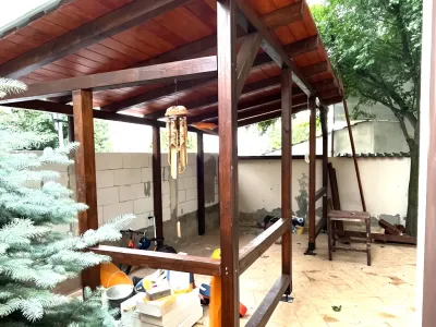 terasă amenajată inchiriere apartament Popești Leordeni Ilfov